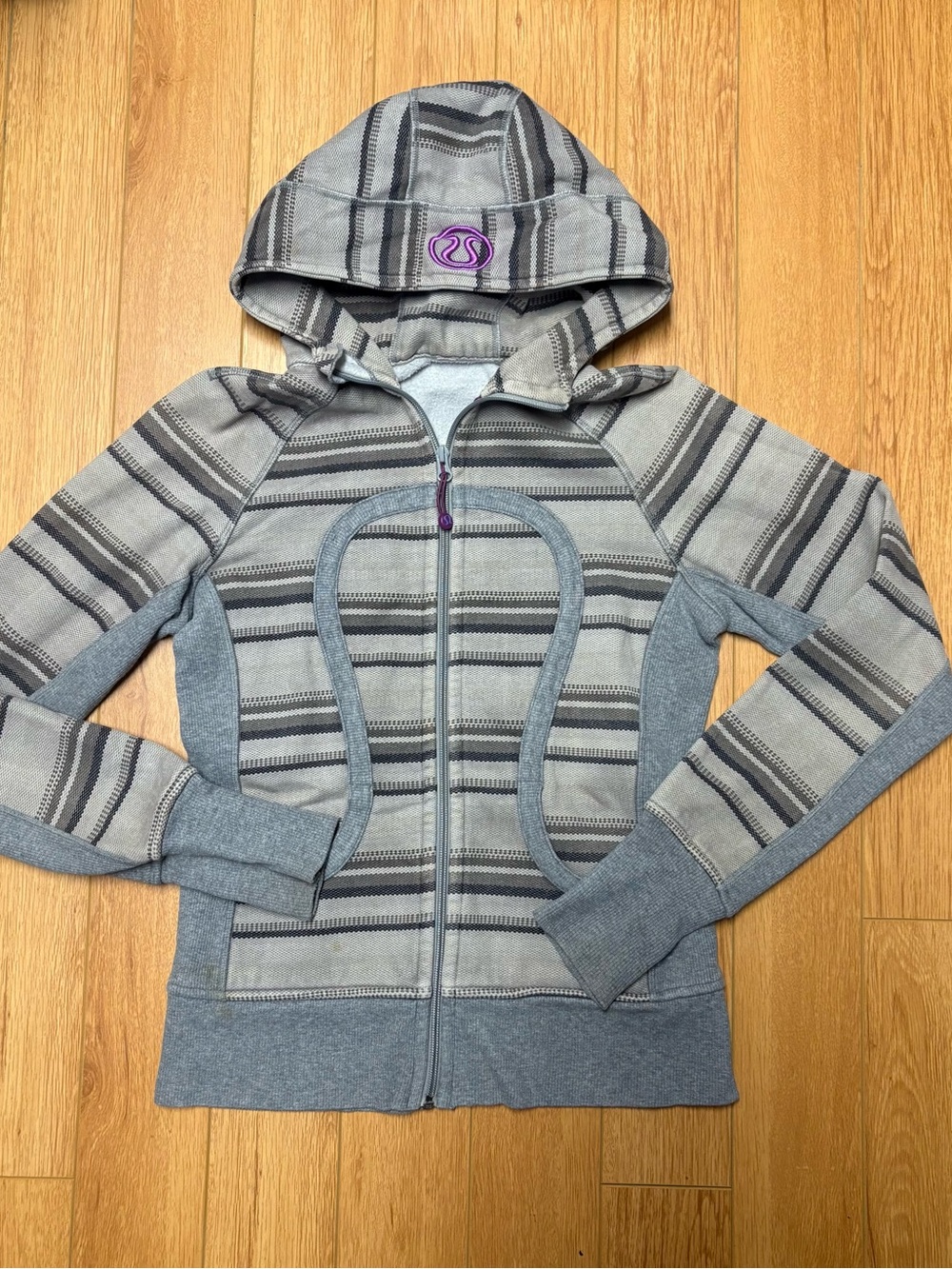lululemon athletica Striped Scuba Zip-Up Hooodie